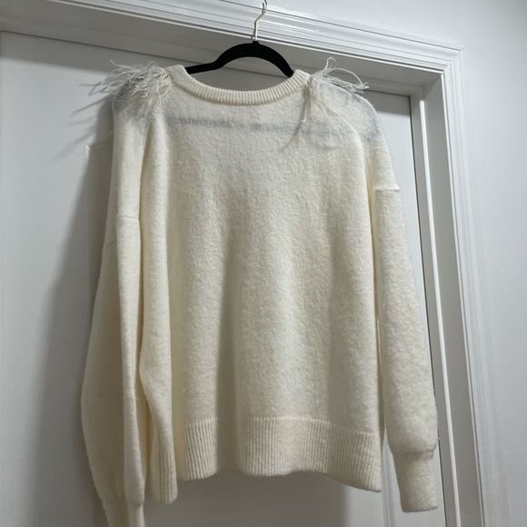 Cinq a sept white feather sweater - Picture 4 of 8